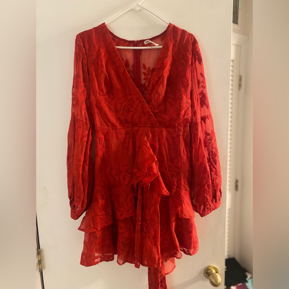 Red Floral Hello Molly Dress